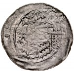 Boleslaw III. von Wrymouth 1107-1138, Denar, Av: Stehender Fürst mit Lanze und Schild, Inschrift: BOLE - ZLAV, Rv.: Gebäude mit drei Türmen.