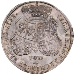 August III 1733-1763, Thaler 1738, Drážďany.