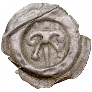 Button brakteat 2nd half of 13th century, unspecified district, Av.: Unidentified drawing. RRR.