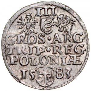 Stefan Batory 1576-1586, Trojak 1583, Olkusz. Bez liter ID.