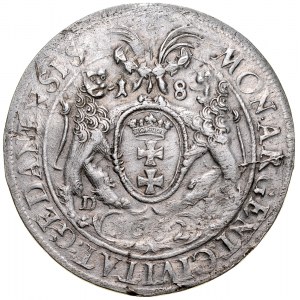 Johannes II. Kasimir 1649-1668, Ort 1662 G-R, Danzig.