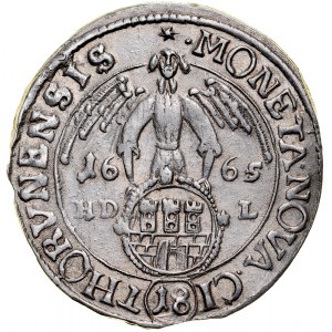 Jan II Kazimierz 1649-1668, Ort 1665/4 HD-L, Toruń.