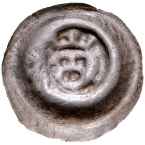 Slezsko, Brakteat 13. století, Av.: Korunovaná hlava.