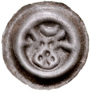 Button brakteat 2nd half of 13th century, unspecified district, Mecklenburg ? Av.: Head of an ox.