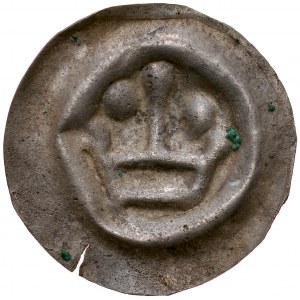 Button brakteat 2nd half of 13th century, Button brakteat, Kujawy? Av: Crown.