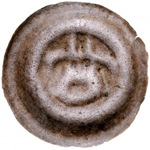 Button brakteat 2nd half of 13th century, unspecified district, Mecklenburg ? Av.: Head of an ox.