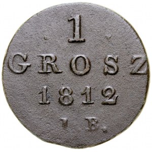 Herzogtum Warschau, Grosz 1812 IB, Warschau.