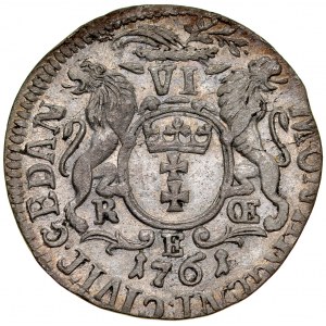 August III 1733-1763, Szóstak 1761 REOE, Gdańsk.