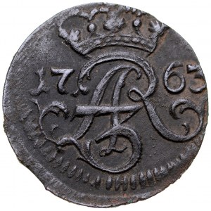 August III 1733-1763, Szeląg 1763 ICS, Elbląg.