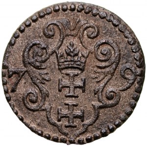 Stefan Batory 1576-1586, Denár 1579, Gdansk, R.