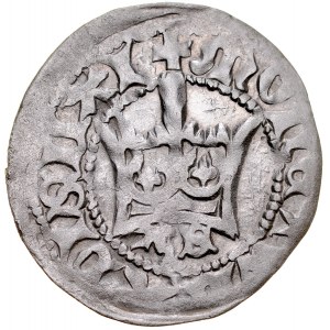 Władysław Jagiełło 1386-1434, Półgrosz, Kraków, Av.: Korona, pod nią litery AS, Rv.: Orzeł jagielloński.