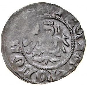 Ladislaus Jagiello 1386-1434, Halbpfennig, Krakau, Av: Krone, darunter die Buchstaben AS, Rv: Jagiellonischer Adler.