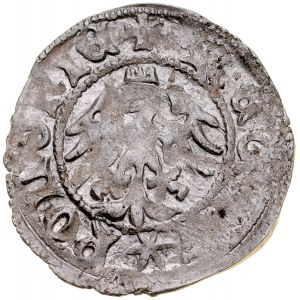 Władysław Jagiełło 1386-1434, Half-penny, Kraków, Av: Crown, below it letter A Rv: Jagiellonian eagle.