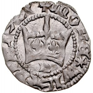 Władysław Jagiełło 1386-1434, Half-penny, Kraków, Av: Crown, below it letter N, Rv: Jagiellonian eagle.
