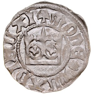 Ladislaus Jagiello 1386-1434, Halbpfennig, Krakau, Av: Krone, Rv: Jagiellonischer Adler.