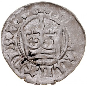 Ladislaus Jagiello 1386-1434, Halbpfennig, Krakau, Av: Krone, Rv: Jagiellonischer Adler.