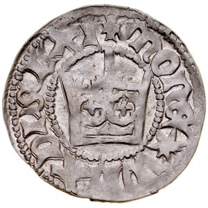 Wladyslaw Jagiello 1386-1434, Half-penny, Krakow, Av: Crown, Rv: Jagiellonian eagle.