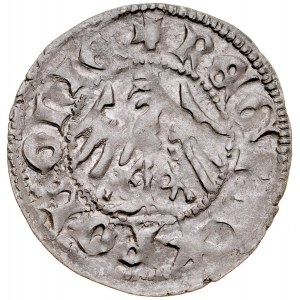 Wladyslaw Jagiello 1386-1434, Half-penny, Krakow, Av: Crown, Rv: Jagiellonian eagle.