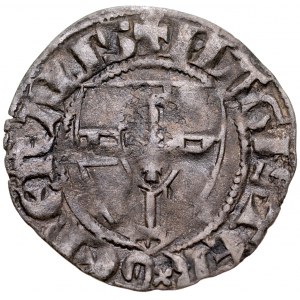 Winrych von Kniprode 1351-1382, vierteljährlich, Av.: Teutonenschild, Rv: Gerades Kreuz, Torun.