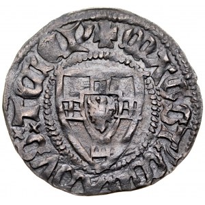 Konrad von Jungingen 1393-1407, Sheląg, Av.: Großmeisterschild, Rv.: Germanenschild, Danzig, Malbork, Torun.