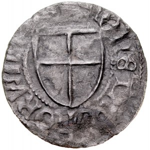 Jindřich I. Reuss von Plauen 1467-1470, Shell, Av.: štít velmistra, Rv.: teutonský štít, Königsberg.