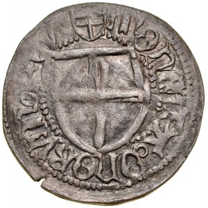 Jindřich I. Reuss von Plauen 1467-1470, Shell, Av.: štít velmistra, Rv.: teutonský štít, Königsberg.