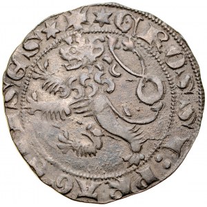 Václava II. 1300-1305, Praha penny, Av: : český lev, RR, vzácny variant!