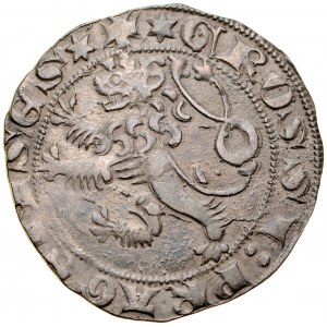 Wenceslas II 1300-1305, Prague penny, Av: Royal crown, Rv.: Bohemian lion, RR, rare variant!