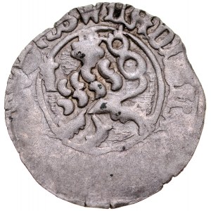 Böhmen, Ladislaus II. Jagiellone 1471-1516, Halerz ohne Datum, einseitig, Av.: Löwe.