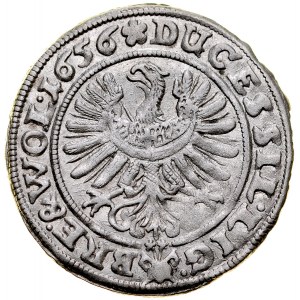 Schlesien, Herzogtum Legnicko-Brzesko-Wołowskie, Jerzy III Brzeski, Ludwik IV und Chrystian Wołowsko-Oławski 1639-1663, 3 krajcary 1656, Brzeg.