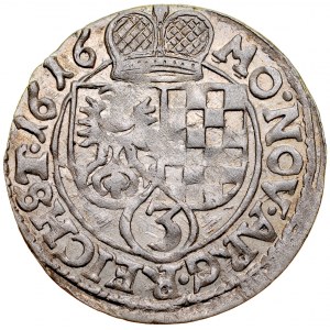 Silesia, Duchy of Legnicko-Brzesko-Wołowskie, Jan Chrystian and Jerzy Rudolf 1603-1621, 3 krajcary 1616, Zloty Stok.