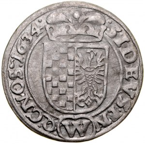 Schlesien, Ferdinand II. 1620-1637, 3 krajcars 1634 H-R, Wrocław, Evangelische Staaten.
