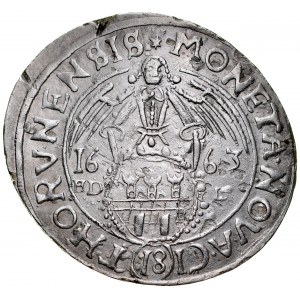 Jan II Kazimierz 1649-1668, Ort 1663 HD-L, Toruń.