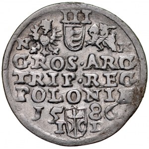 Stefan Batory 1576-1586, Trojak 1585 I-D/N-H, Olkusz.