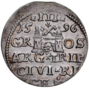 Zikmund III. 1587-1632, Trojak 1596, Riga.