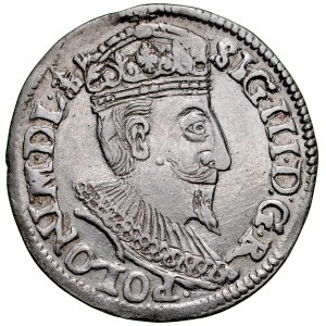 Sigismund III 1587-1632, Trojak 1595, Olkusz. mint mark at end of legend.