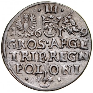 Zikmund III. 1587-1632, Trojak 1619, Krakov.