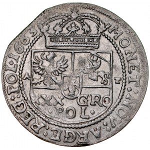 Jan II Kazimierz 1649-1668, Tymf 1663, Bydgoszcz, Kraków.