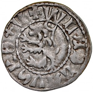 Ladislaus Jagiello 1386-1434, Rus' Quarterly, Av: Eagle, RV.: Lion. WLADLAVS.