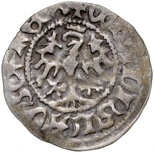 Ladislaus Jagiello 1386-1434, Lemberger Halbpfennig, Av: Schreitender Löwe, Rv: Jagiellonischer Adler.