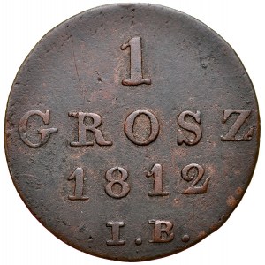 Księstwo Warszawskie, Grosz 1812 IB, Warszawa.