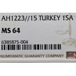 Turkey, Mahmud 1808-1839, Rumi Altin AH 1223/15, Istambul.