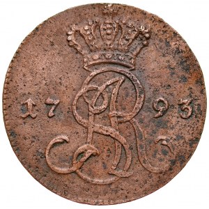 Stanislaw August Poniatowski 1764-1795, Penny 1793 MV, Warsaw.