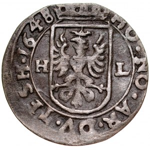 Schlesien, Herzogtum Cieszyn, Elisabeth Lucretia 1625-1653, Krajcar 1648 H-L, Skoczów.