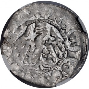 Wladyslaw Jagiello 1386-1434, Half-penny, Krakow, Av: Crown, below it letters AS, Rv: Jagiellonian eagle.