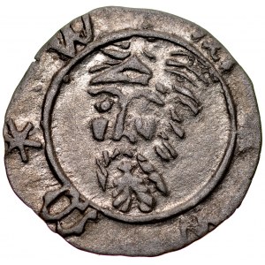 Silesia, Sigismund of Luxembourg 1419-1437, Halerz ca. 1422 , Av.: Head of St. John, Rv.: Bohemian Lion, Wroclaw.