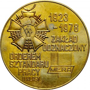 Commemorative medal from 1978 founded by the Automation Plant  Mera Polna in Przemyśl.