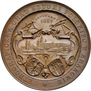 Medal minted in 1887 on the occasion of the Agricultural and Industrial Exhibition in Cracow.