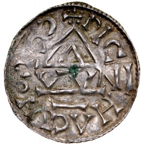 Německo, Heinrich II 1002-1024, Denar, Regensburg.