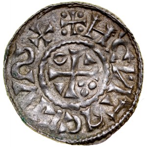 Německo, Heinrich II 1002-1024, Denar, Regensburg.